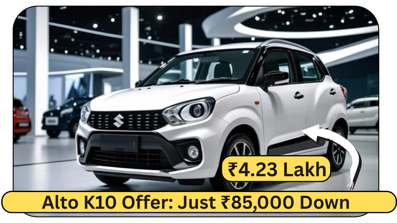 Alto K10 Offer Just ₹85,000 Down & ₹6,500 EMI for a 38 kml Mileage Car – Perfect for City Drives!